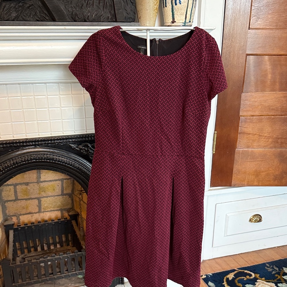 Talbots Rich Burgundy Midi Dress‎